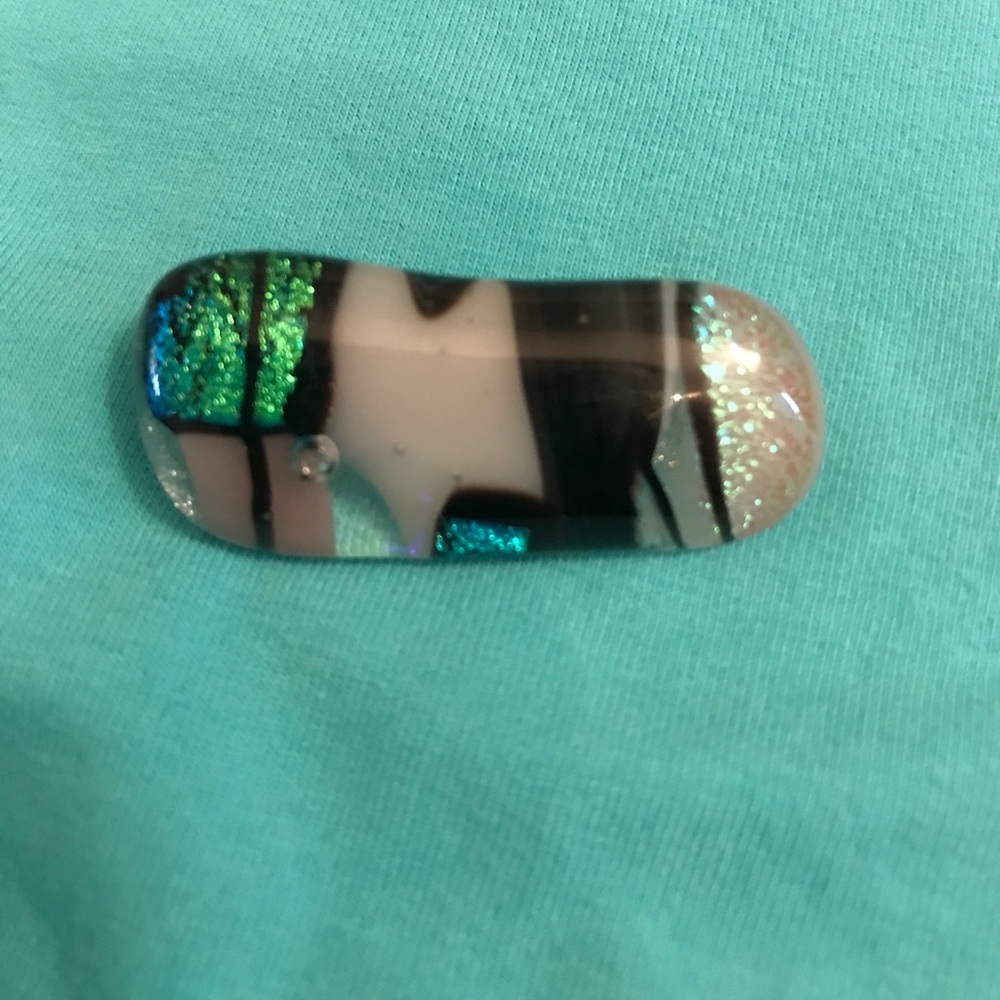 ⭐️ Abstract pin,brooch, with foil and sparkles ⭐️